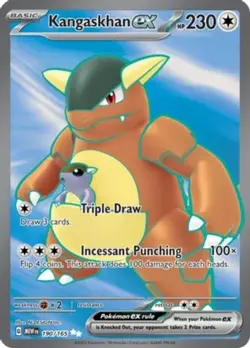 Lightly Played, English Pokemon Holo Kangaskhan ex - 190/165 - Ultra Rare SV - 1 - Image 1