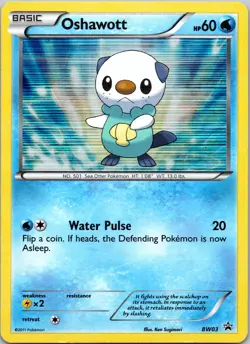 Oshawott - BW03 Black and White Promos Holo LP Pokemon TCG - Image 1