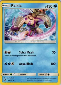 Palkia 24/73 Shining Legends Holo Pokemon TCG NM - Image 1