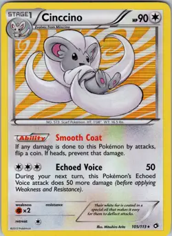 Cinccino 105/113 Legendary Treasures Holo Pokemon TCG LP - Image 1