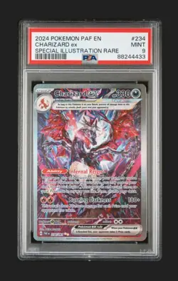 PSA 9 MINT Charizard ex 234/091 Special Illustration Rare Paldean Fates Pokemon - Image 1