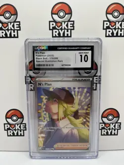 2025 POKEMON CGC 10 N'S PLAN 170/086 BLACK BOLT SPECIAL ILLUSTRATION RARE - Image 1