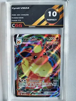 Carte Pokemon Francais Pyroli VMAX (EVS 018) Evolution Celeste CGG 10 26800081 - Image 1