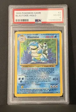 1999 POKEMON BASE SET UNLIMITED #2 BLASTOISE-HOLO PSA 4 - Image 1
