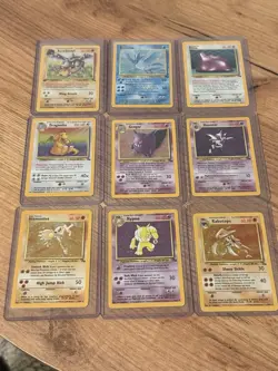 Pokemon TCG Fossil Set Complete Set 62/62 Includes 1st Edition Aerodactyl LP-NM - Image 1