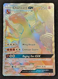 2017 POKEMON SUN & MOON BURNING SHADOWS #150/147 CHARIZARD GX SECRET RARE - Image 1