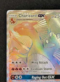 2017 POKEMON SUN & MOON BURNING SHADOWS #150/147 CHARIZARD GX SECRET RARE - Image 2