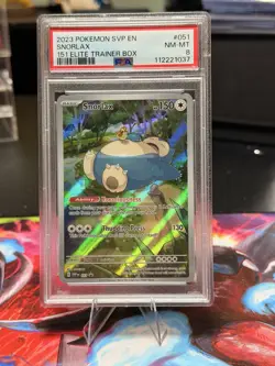 Pokemon TCG Snorlax SVP 051, Scarlet Violet 151 Promo PSA 8 - Image 1