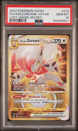 2022 Pokemon Sword & Shield - Lost Origin Hisuian Zoroark PSA 10 GEM MT #243 - Image 1