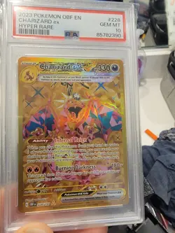 2023 POKEMON OBF EN-OBSIDIAN FLAMES HYPER RARE #228 CHARIZARD EX PSA 10 - Image 1
