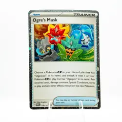 2024 Pokemon Cosmos Holo Ogerpon ex Box exclusive Ogre's Mask Holo 159/167 - Image 1