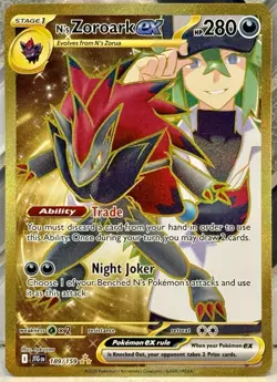 Pokemon TCG N's Zoroark ex Hyper Rare 189/159 SV09: Journey Together NM/M - Image 1