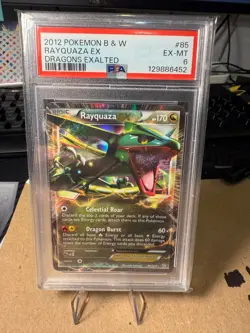 2012 POKEMON B&W DRAGONS EXALTED #85 RAYQUAZA EX PSA 6 - Image 1