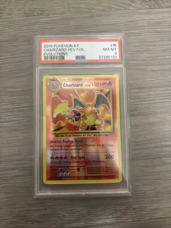 2016 XY Evolutions Charizard Reverse Holo Foil PSA 8, #11/108, Pokemon - Image 1