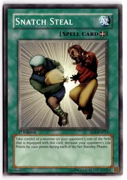 Yugioh TCG Snatch Steal SD2-EN013 Zombie Madness 1st Edition - Image 1