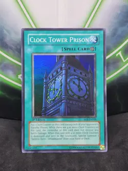 Yugioh Clock Tower Prison EOJ-EN048 Super Rare 1st Edition NM - Image 1