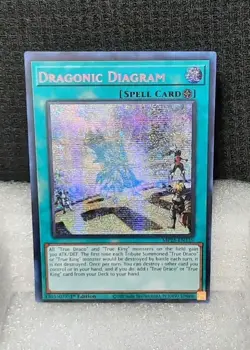 Yu-Gi-Oh! Dragonic Diagram *PRISMATIC SECRET RARE* MP25-EN139 1st Edition NM/M - Image 1