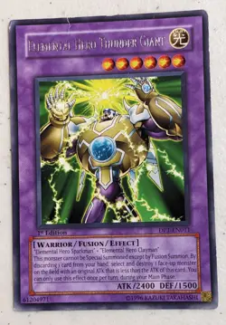 Yu-Gi-Oh! TCG :Elemental Hero Thunder Giant:1st Edition:Jaden Yuki:DP1-EN011 - Image 2