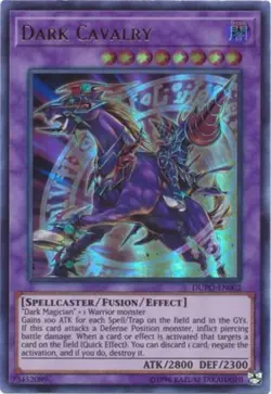 Yugioh! LP Dark Cavalry - DUPO-EN002 - Ultra Rare - Unlimited Edition Lightly Pl - Image 1