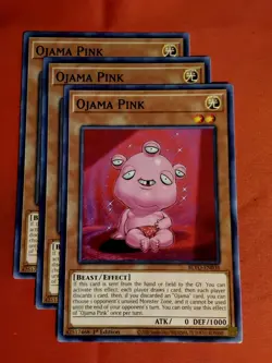 Ojama Pink (x3) BLVO-EN036 Yu-Gi-Oh! 1st Edition - Unplayed Mint+ - Image 1