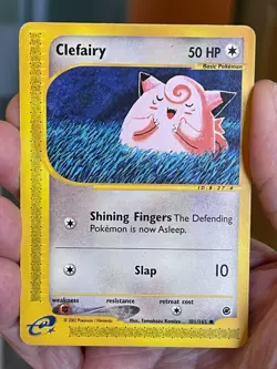 POKEMON CLEFAIRY 101/165 COMMON REGULAR EXPEDITION MP CARD - Image 1