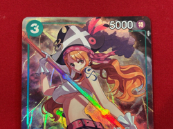 One Piece Card Game TCG OP02-036 SR Nami Bandai Japan Anime Prism Special - Image 3