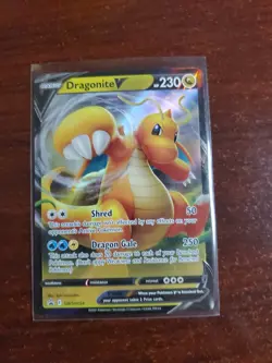 Dragonite V SWSH154 SWSH: Sword & Shield Promo Card Holo Black Star Promo - Image 1