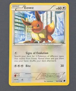 Eevee 90/116 Common Plasma Freeze Non Holo Pokemon Card - Image 1