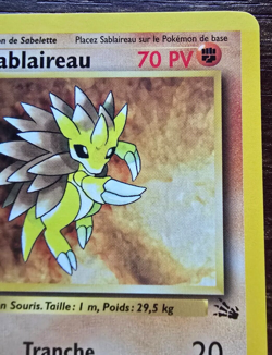 Pokemon Card No.41/62 Sablaireau (Sandslash) 1st Edition French Fossil N/M - Image 3