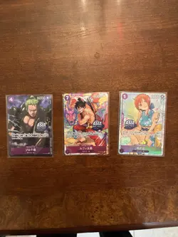 One Piece Asia stamp Promo Cards - Treasure Chest vol.1 | Nami, Zoro, Luffy - Image 1
