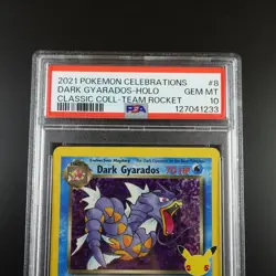 PSA 10 Dark Gyarados 8 Pokemon Celebrations Classic Collection Holo Graded Card - Image 2