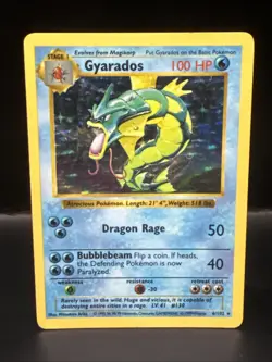 Pokemon Gyarados Holo Shadowless Rare TCG Base Set Card 6/102 - Image 1
