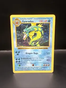 Pokemon Gyarados Holo Shadowless Rare TCG Base Set Card 6/102 - Image 3