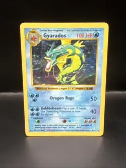 Pokemon Gyarados Holo Shadowless Rare TCG Base Set Card 6/102 - Image 4