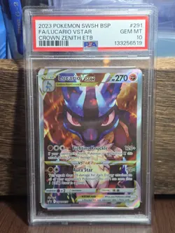 Lucario VSTAR SWSH291 Sword & Shield Promo Holo Card PSA 10 Gem Mint - Image 1