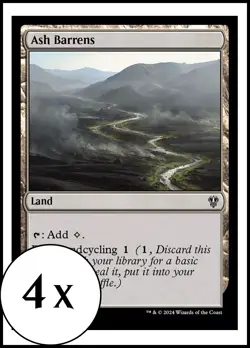 MTG - 4 x Ash Barrens - Playset of 4 - Karlov Manor Commander - Image 1