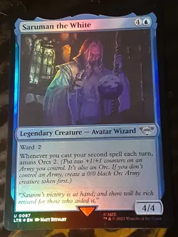 Saruman the White FOIL , Lord of the Rings , NM , MTG , FREE SHIPPING - Image 1