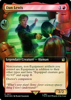 MTG FOIL Dan Lewis Extended Art Surge Foil - Doctor Who Commander #971 - Image 1