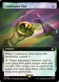 MTG FOIL Confession Dial Extended Art Surge Foil - Doctor Who Commander #1047 - Image 1