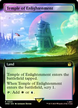 MTG FOIL Temple of Enlightenment Extended Art - Doctor Who Commander #525 - Image 1
