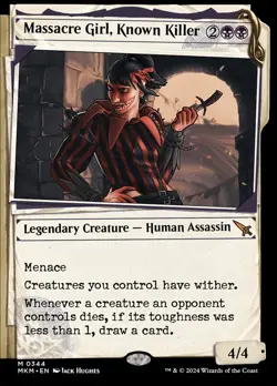 Massacre Girl, Known Killer 0344 Non Foil Mythic Showcase Karlov Manor MTG Near - Image 1