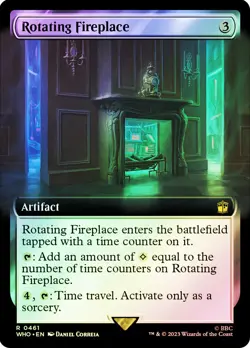MTG FOIL Rotating Fireplace Extended Art - Doctor Who Commander #461 - Image 1