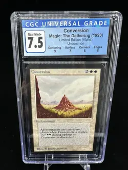 MTG Limited Edition Alpha 1993 Conversion CGC 7.5 Near Mint+ Old School 93/94 - Image 1