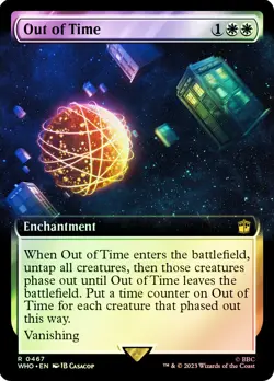 MTG FOIL Out of Time Extended Art - Doctor Who Commander #467 - Image 1