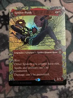 MTG Foil Spider-Punk Borderless Marvel's Spider-Man (0210) Regular Rare - Image 1