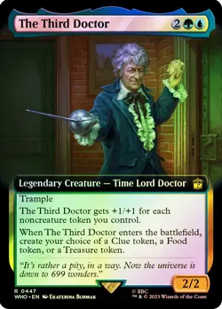 MTG FOIL The Third Doctor Extended Art - Doctor Who Commander #447 - Image 1