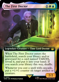 MTG FOIL The First Doctor Extended Art - Doctor Who Commander #414 - Image 1