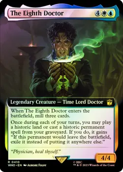 MTG FOIL The Eighth Doctor Extended Art - Doctor Who Commander #410 - Image 1