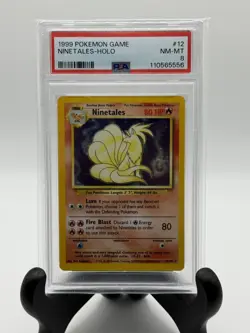 Pokemon 1999 Base Set Holo Ninetales 12/102 PSA 8 - Image 1