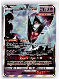 Pokemon TCG Dawn Wings Necrozma GX SM101 Sun & Moon Black Star Promo Ultra Rare - Image 1